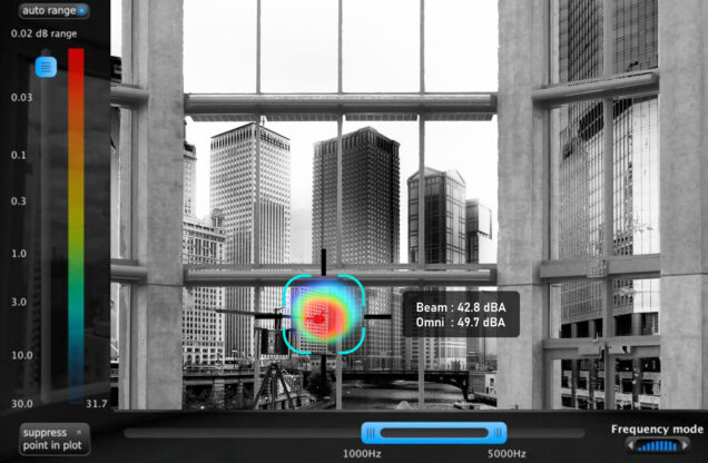 Window curtain cracking noise location with Norsonic acoustic camera